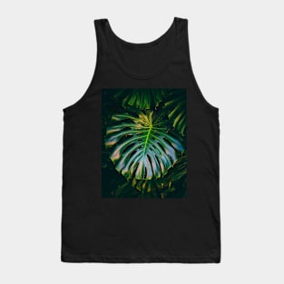 Green Leaves Plant Texture Background Tank Top